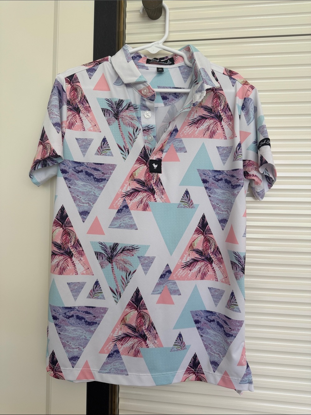 Bad Birdie boys golf Pastel Triangle Palm Polo - Pink, Blue, Purple